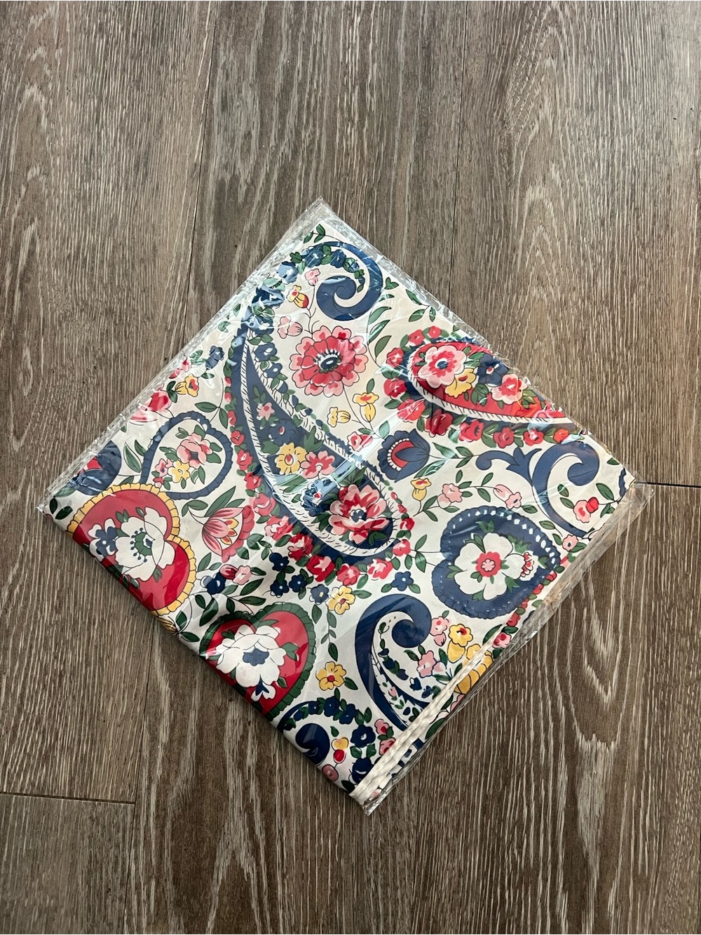 White Satin Paisley Bandana Scarf